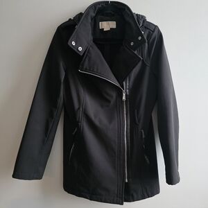 Michael Kors - Women's Softshell Jacket with Stand Collar & Stowable Hood Size S